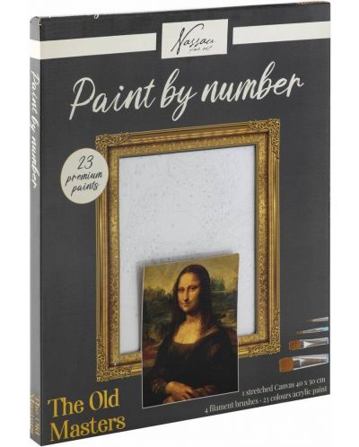 Σετ ζωγραφικής με αριθμούς  Grafix - Mona Lisa - 2